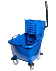Mop Bucket with Side Press Wringer - Blue