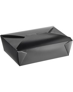 #3 Black Folded Takeout Box