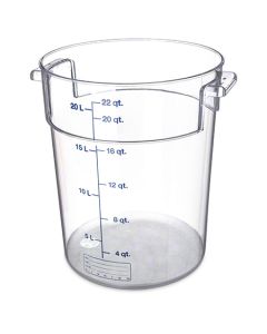 22 Qt Round Container Clear