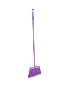 Sparta&reg; Duo-Sweep Flagged Bristle Angle Broom w/Handle - 56&quot; , Purple