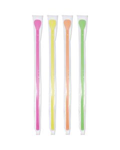 Spoon Straw Wrapped 8" Assorted Neon 25/400ct;
10000/cs