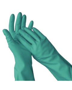HOSPECO&reg; ProWorks&reg; Green Flock-Lined Nitrile Glove - Medium