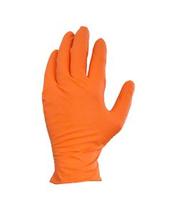 CATCH&reg; Orange Nitrile w/Pyramid Grip&reg; Powder Free Glove- Medium