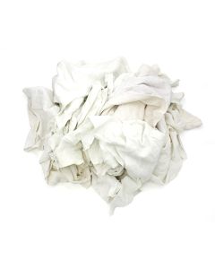 Reclaimed White T-Shirt Rags #25