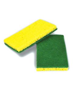 Poly Scrubber Sponge Green/Yellow