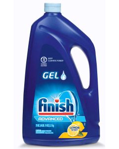 Finish Dishwasher Detergent Gel Liquid Lemon Scent 75oz