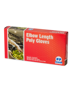 Elbow Length Poly Gloves-20/100/cs